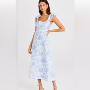 Zimmermann Blue and White Floral Dress